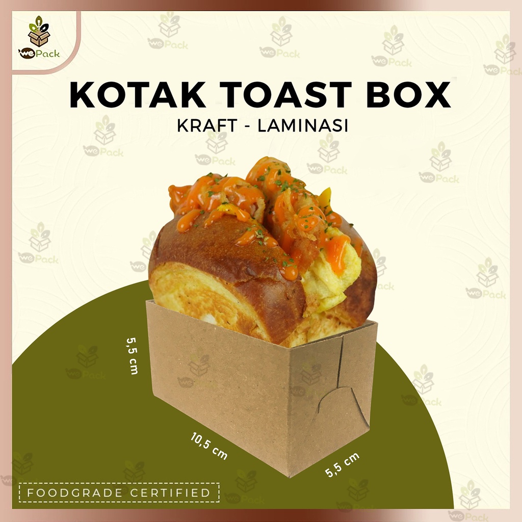 

Toast Box Bread Take Away Paper Tray Dus Kemasan Roti Panggang Bakar