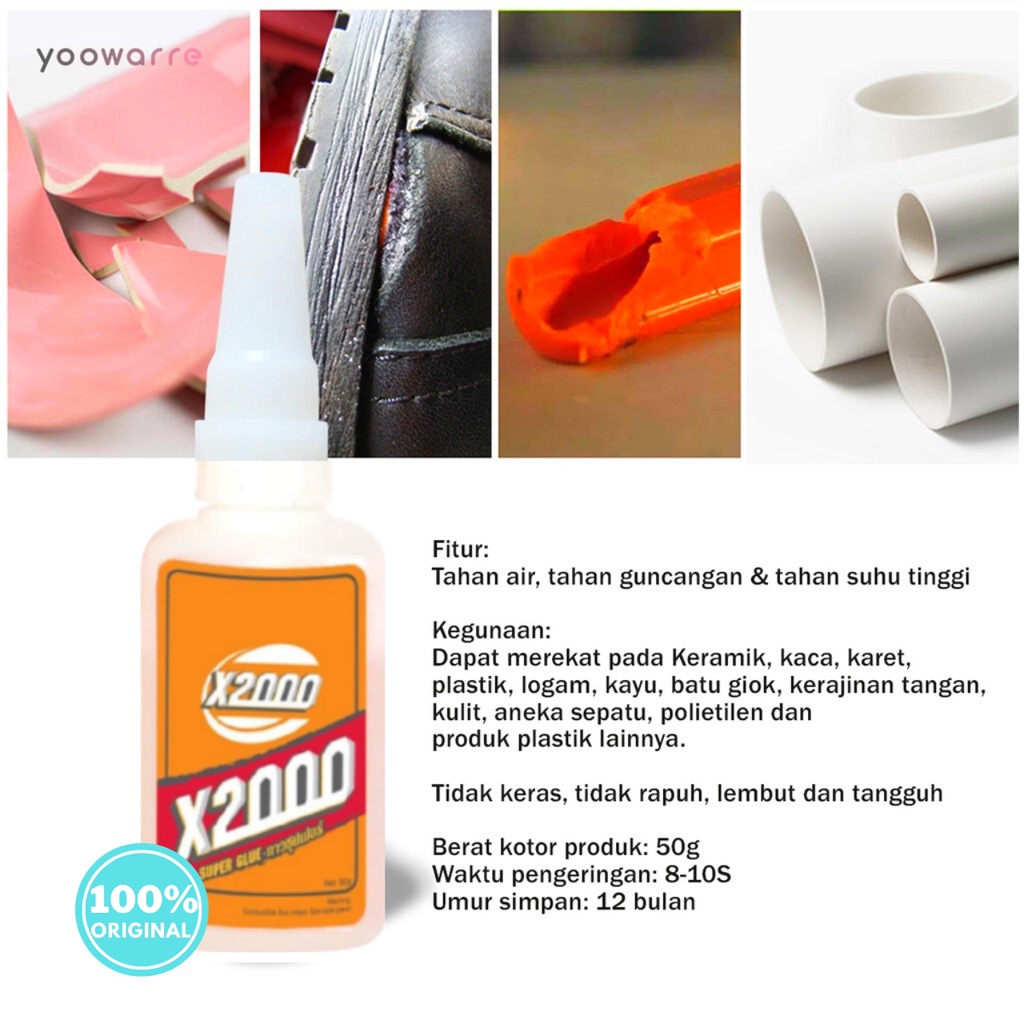 [Beli 1 gratis 1] Lem X2000 lem super tahan panas untuk semua jenis bahan