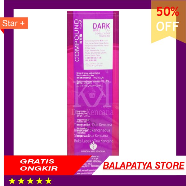 

40 OFF KHUSUS HARI INI !!! Colatta Dark Compound 1 KG Coklat Hitam Compound Chocolate Collata