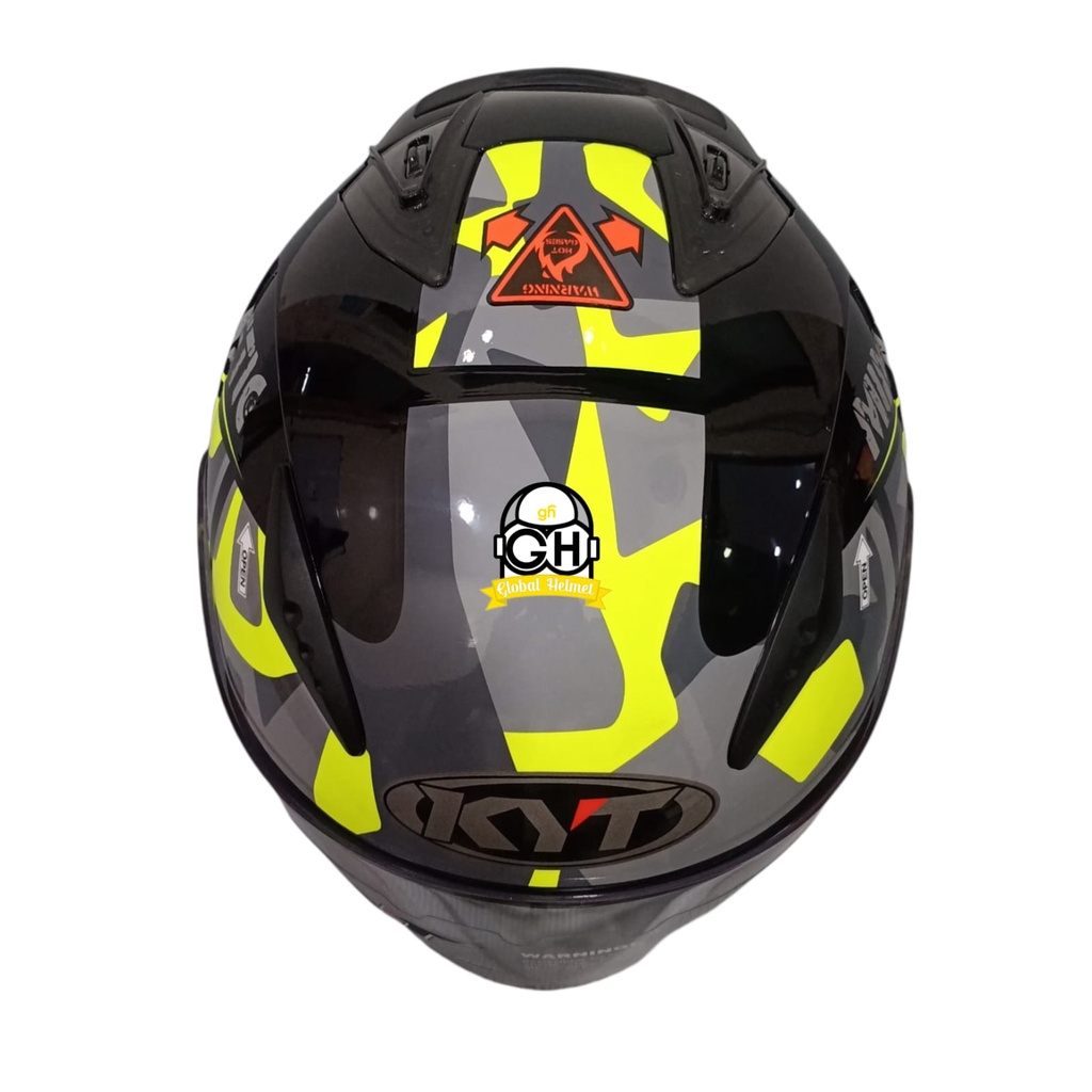 HELM GALAXY FLAT R#4 BLACK YELLOW FLUO DOUBLE VISOR HALF FACE