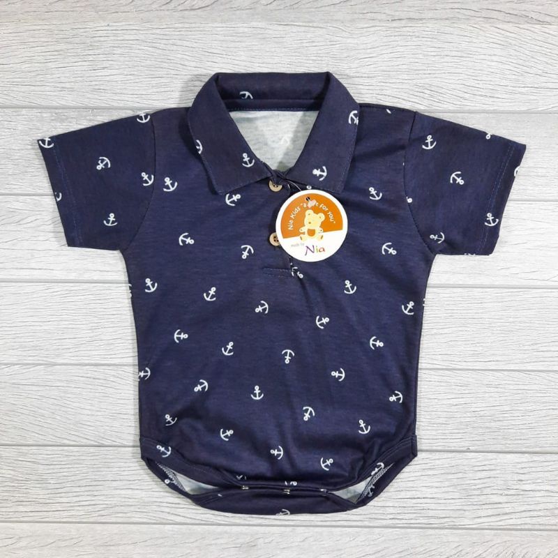 JUMPER PENDEK NEW BORN MOTIF ANCHOR SNI