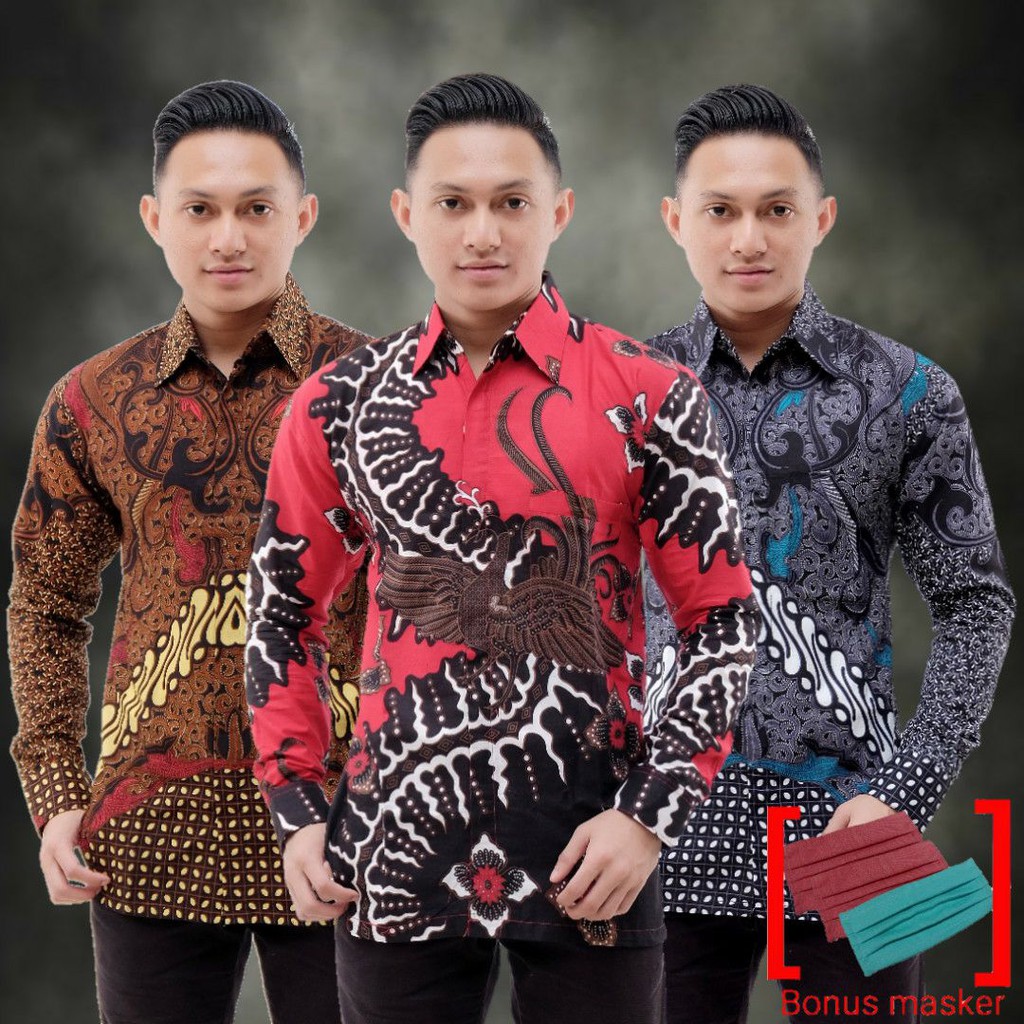 NEW ARRIVAL DISTRO BATIK PRIA BORDIR SOGAN HRB026 BATIKAF