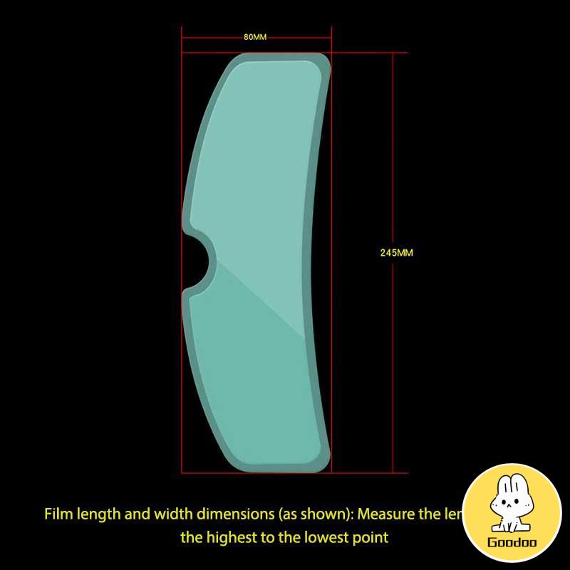 Tongkat Transparansi Tinggi Di Luar Helm Sepeda Motor Tahan Hujan Film Anti-kabut Instalasi Sederhana Mengemudi Aman -Doo