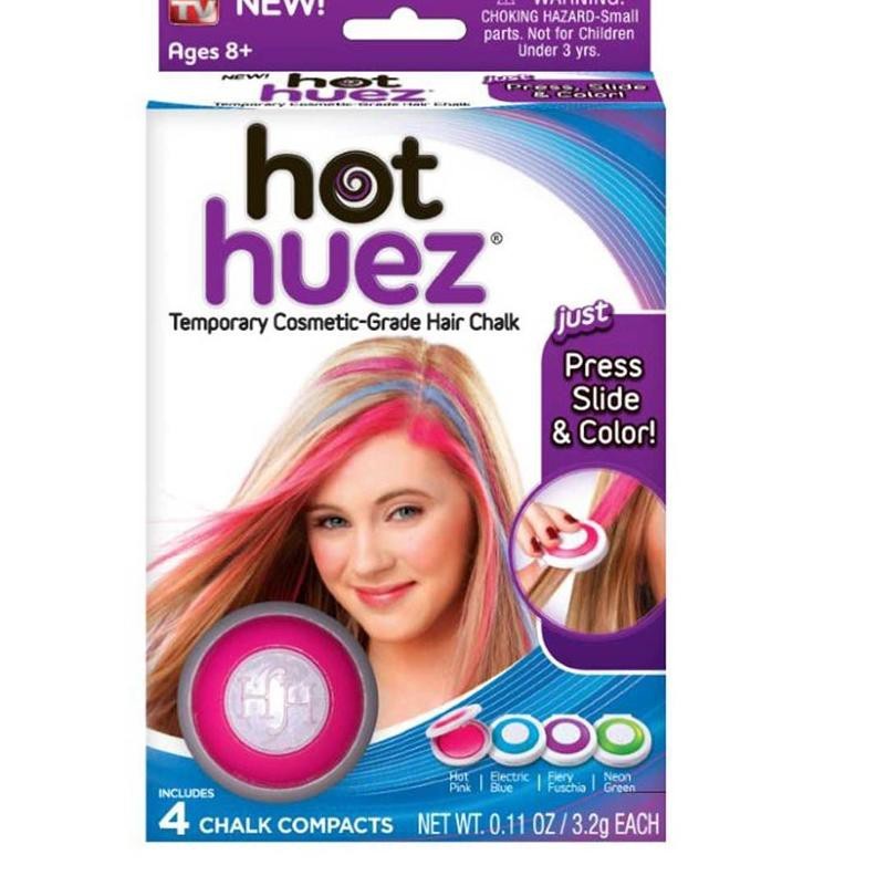 Pewarna Rambut 4 Warna set Hot Huez Temporary Hair Colour Set