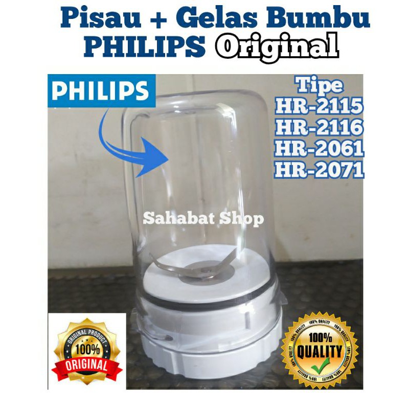 GELAS BUMBU BLENDER PHILIPS 1SET ORIGINAL HR 2115 2116 2071 2061