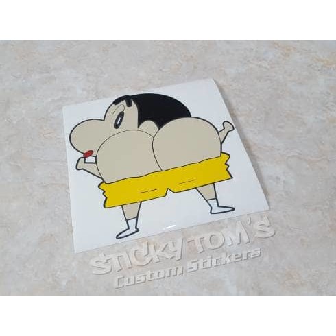 

stiker Crayon Shinchan buka celana lucu gan