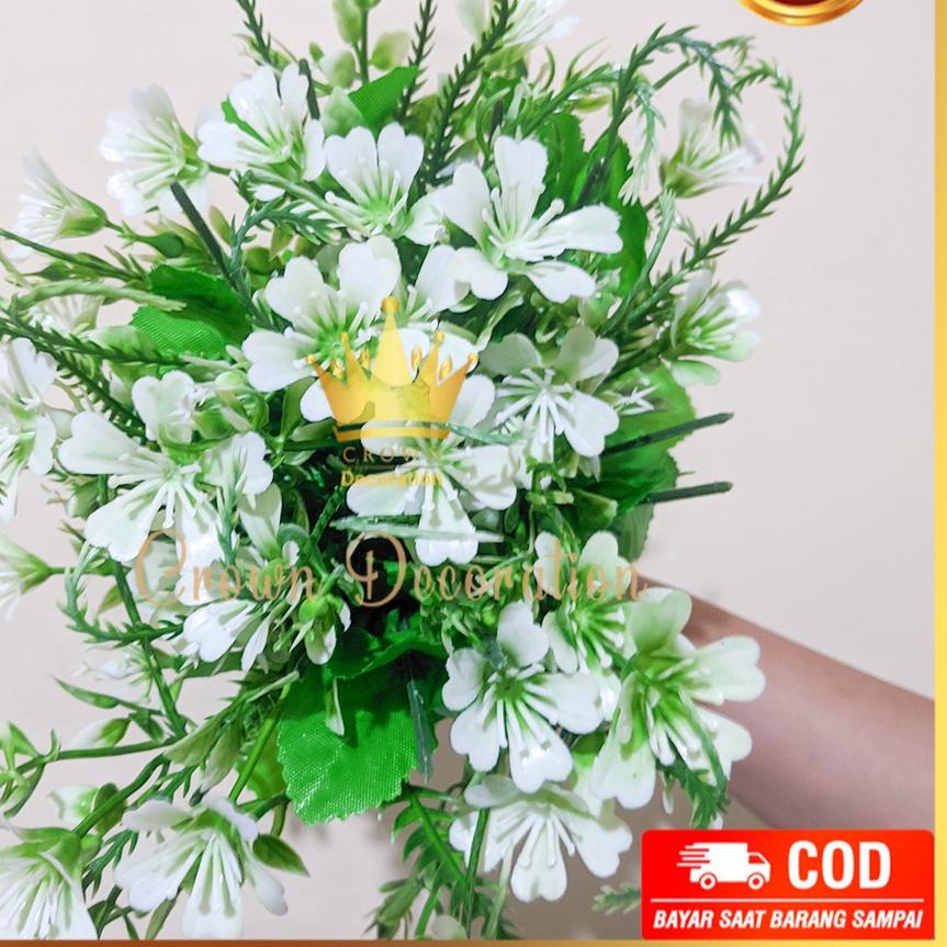 ֍ [1 lusin] Tangkai Dan Aksesoris Daun Untuk Bunga Artificial - Tangkai Motif Bunga/Melati/Semanggi/