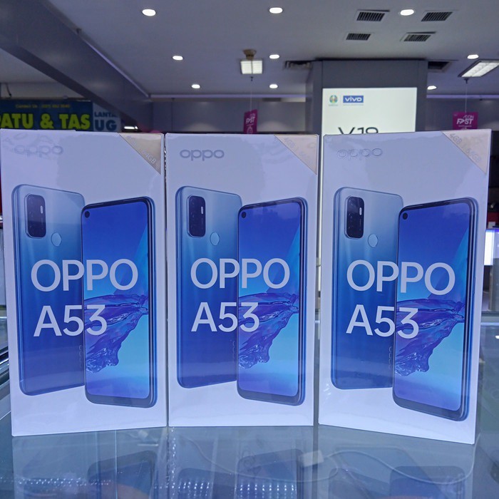OPPO A53 4/64 - Ram 4GB Rom 64GB - Baru - Garansi Resmi - Hitam - Biru - Putih