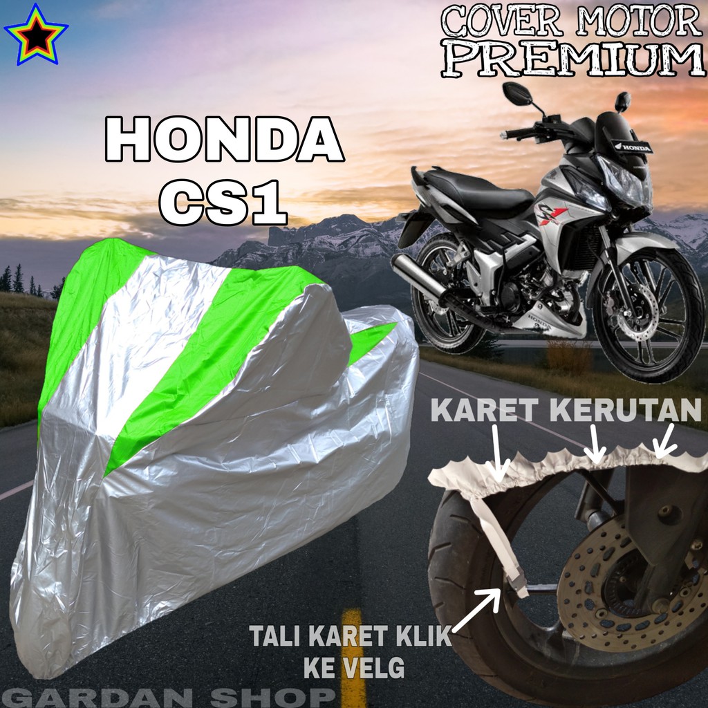 Sarung Motor HONDA CS1 Silver HIJAU Body Cover Penutup Pelindung Motor Honda Cs1 PREMIUM