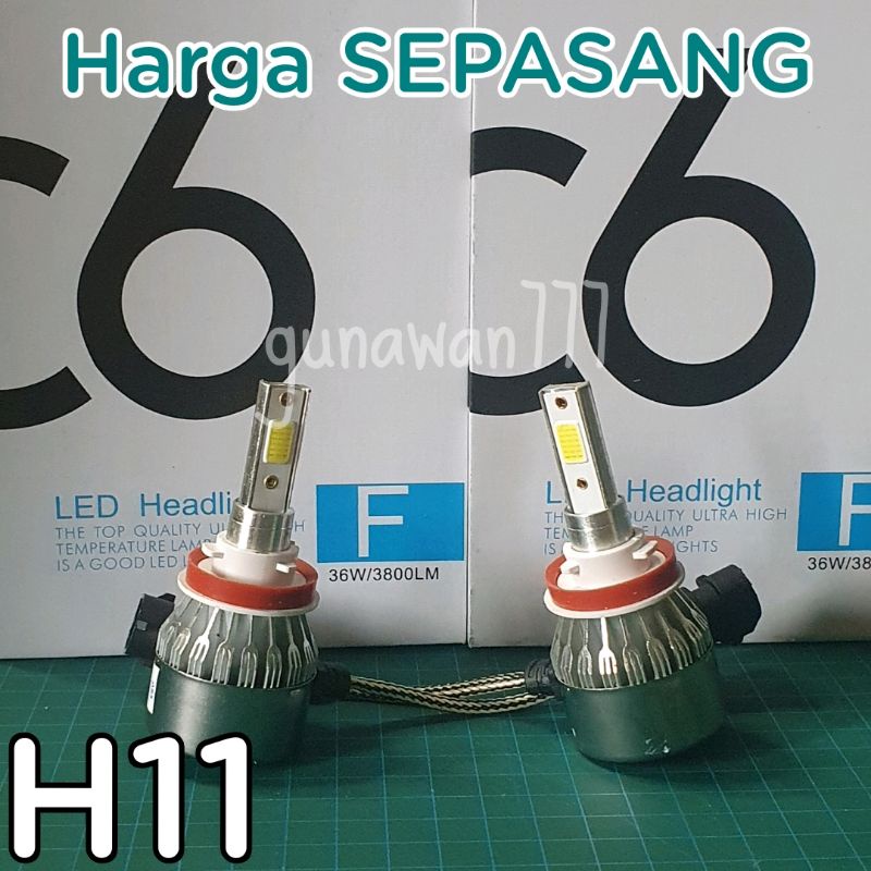 Lampu H11 led C6 foglamp SEPASANG