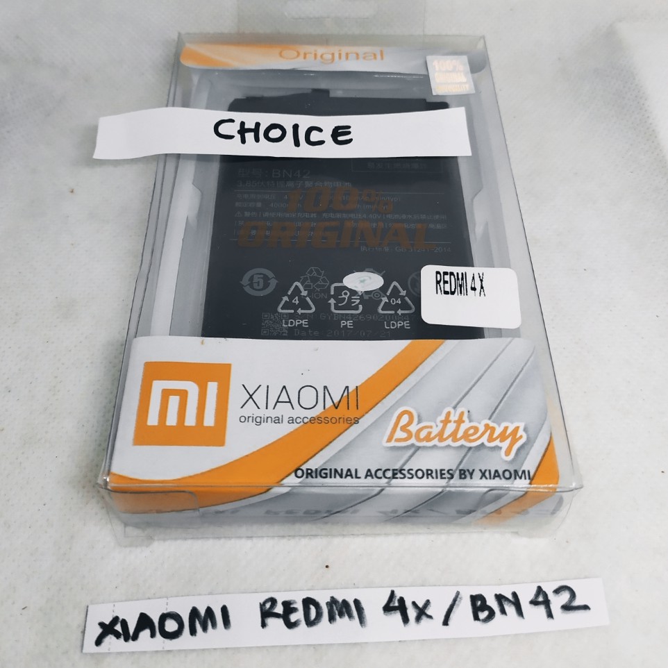 Baterai Xiaomi Redmi 4 BN42 Original Batre ori Xiaomi BN 42 battery