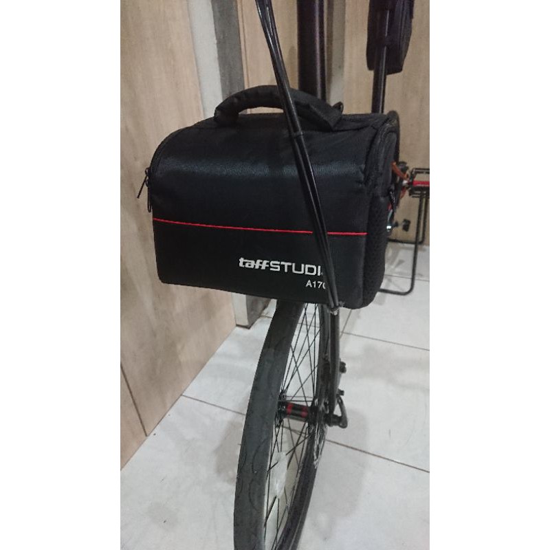 tas front block sepeda lipat