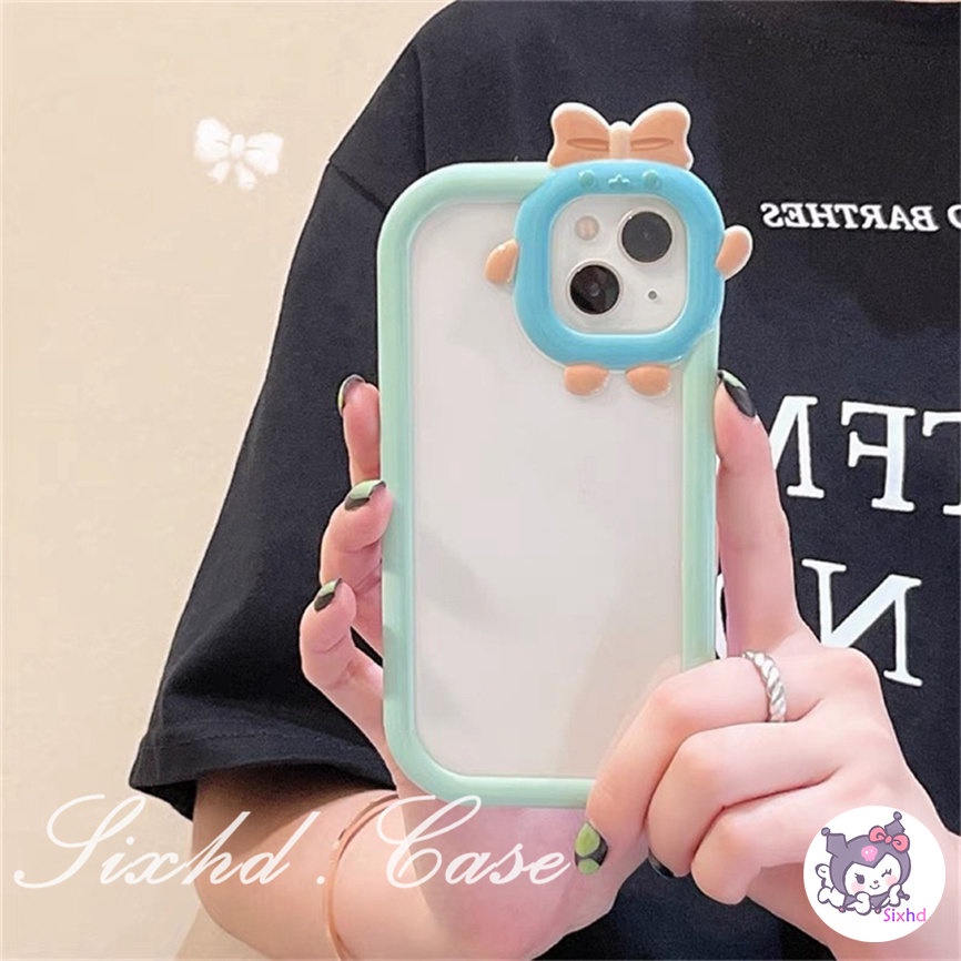 3D Monster Clear Silicone Phone Casing Compatible For iPhone 14 13 12 11 Pro Max SE2020 X Xr Xs Max 8 7 6 6s Plus Candy Luxury Transparent Camera Protector Soft TPU Phone Cover