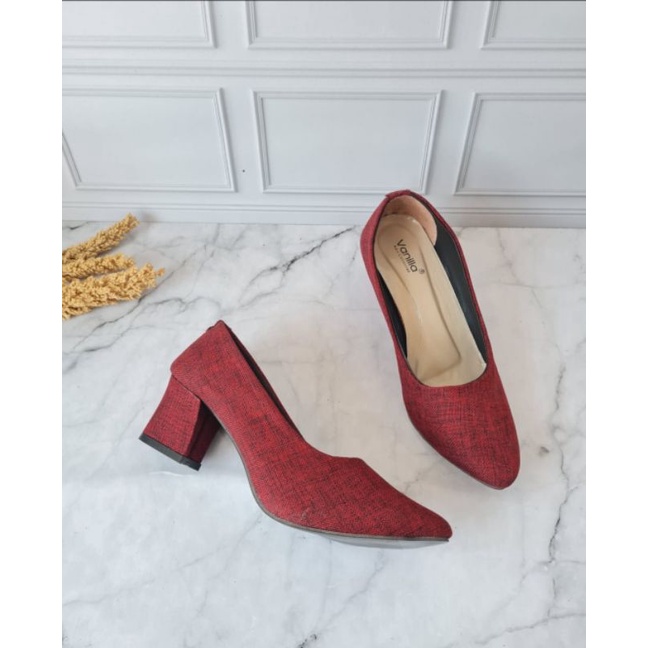 ABBUSHOES Tm 04 Sepatu Wanita Hak tahu 7cm