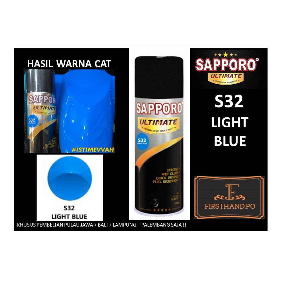 Sapporo Ultimate S32 Light Blue / Sapporo Spray  biru muda / Pilok / Pylox