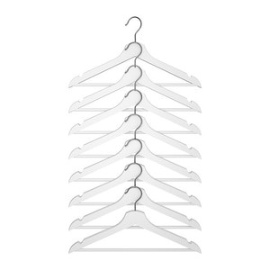 Ikea Bumerang Hanger Putih. Gantungan Baju Lemari Jemuran Isi 8 pcs