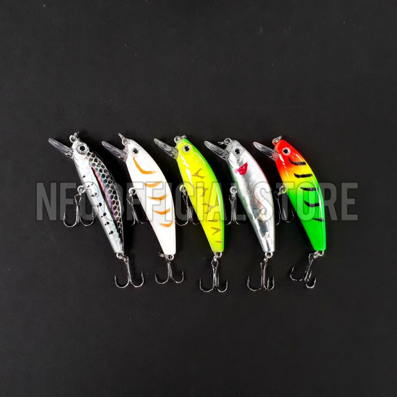 Lure Minnow Sinking 5 cm / 6 gram, BEST KILLER ACTION Kualitas Premium, Rekomendasi untuk Ultralight casting