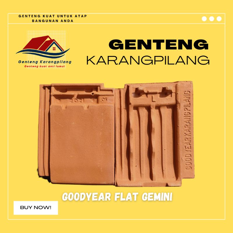 Genteng Goodyear Karangpilang Gemini Flat  FREE ONGKIR lokasi lamongan
