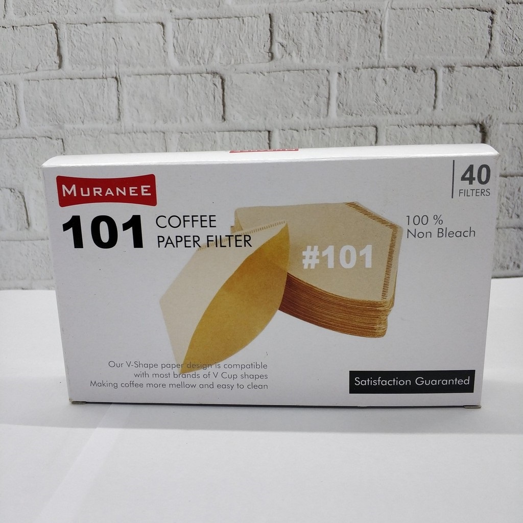 Muranee Paper Filter 101 Flat Bottom Coffee Kertas Filter / SH818668 Muranee Paper Filter 101 Bleach / SH818670 Muranee Paper Filter 101 Unbleach / Penyaring Kopi / Kertas Penyaring Coffee Kertas Kopi Yang Berwarna Putih Coklat Cerah Dan Elegan