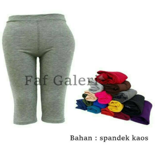 Celana leging wanita 7/8 bahan kaos ukuran jumbo