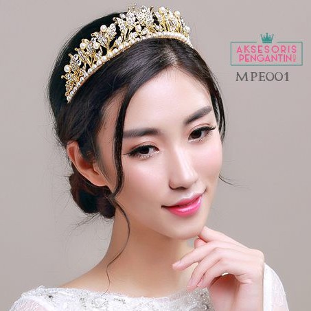 [READY STOCK] WEDDING CROWN AKSESORIS RAMBUT HEADPIECE PENGANTIN WEDDING MPE001