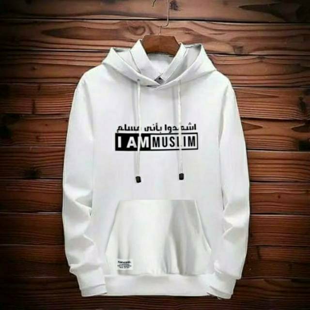 Parisdivarious Sweater Hoodie Jemper I Am Muslim Bahan Fleece Size S - XXL (Pria &amp; Wanita)