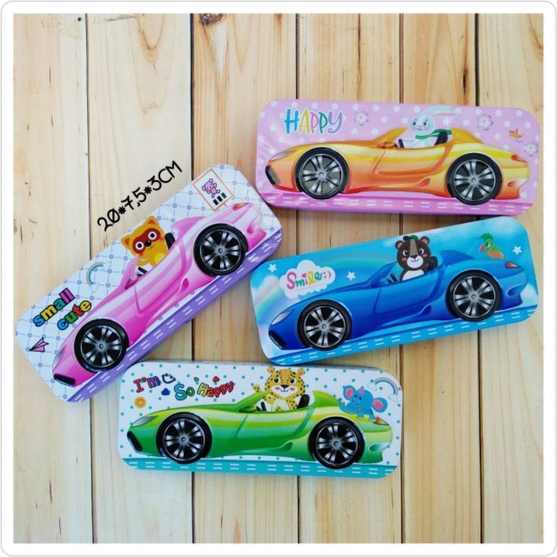 

Kotak Pensil Kaleng Motif Mobil