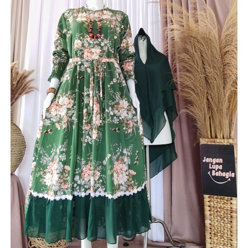 Paling Komplit M L Xl Xxl - Couple Gamis Sarimbit Batik Hem Dan Kemeja Keluarga