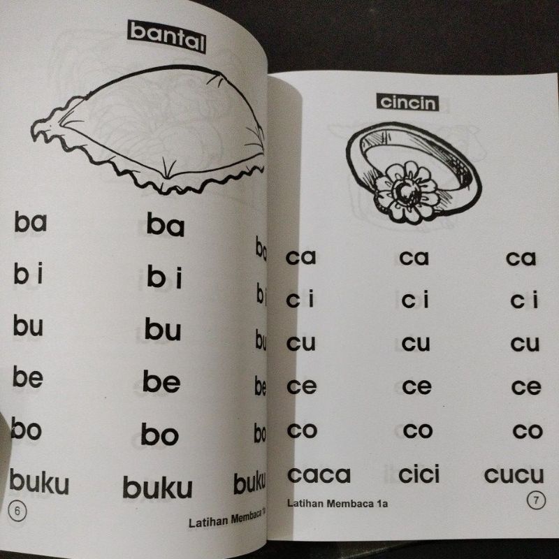 buku latihan membaca 1a dan 1b 32 halaman (15x24cm)