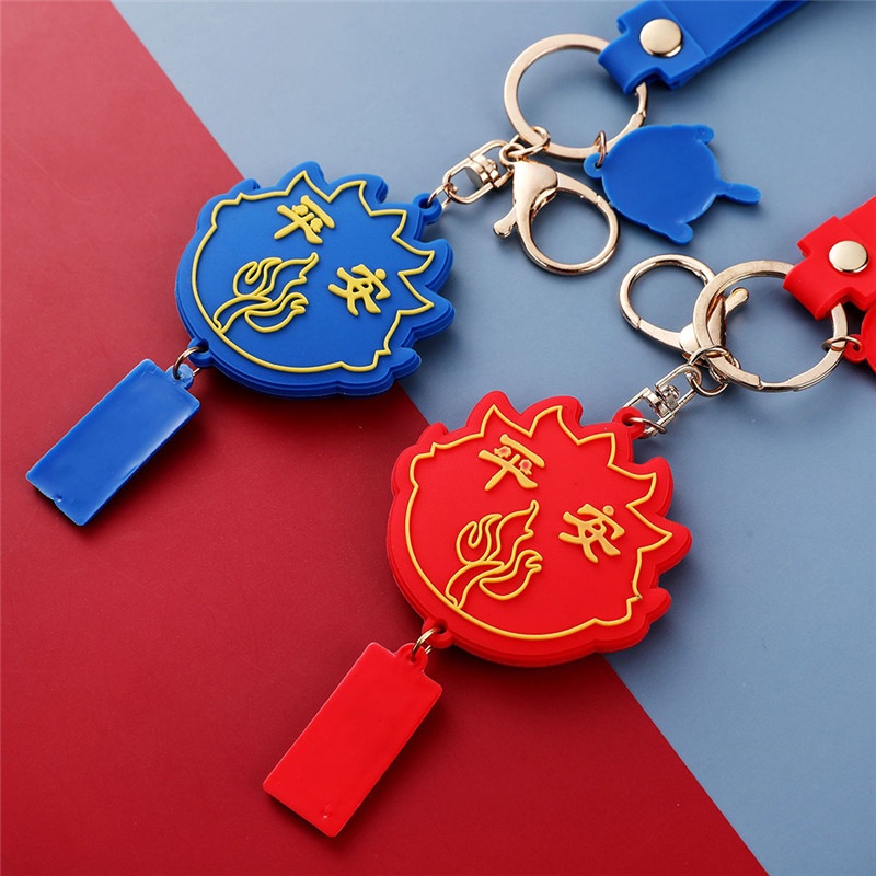 TK Lion Dance PVC Keychains Backpack Pendant Best New Year Gift Lucky Charm Keyrings Girl Gifts