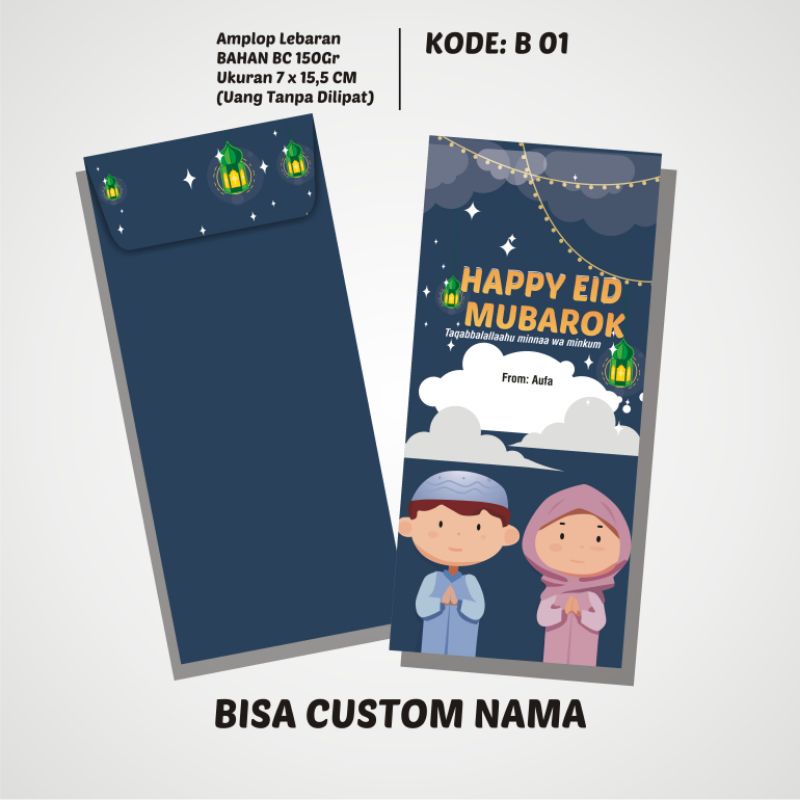 

AMPLOP LEBARAN / AMPLOP IDUL FITRI PREMIUM UANG TANPA DILIPAT BAHAN TEBAL BISA CUSTOM NAMA