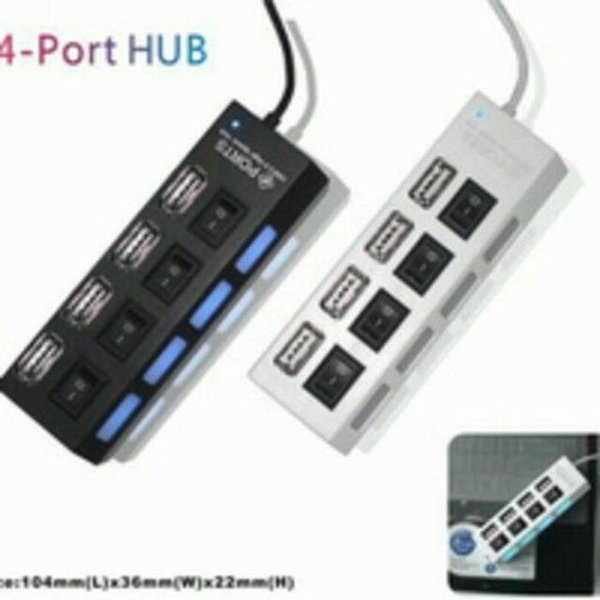 USB Hub Saklar 4 Port On/Off High speed/Sambungan USB Extension 4 Port