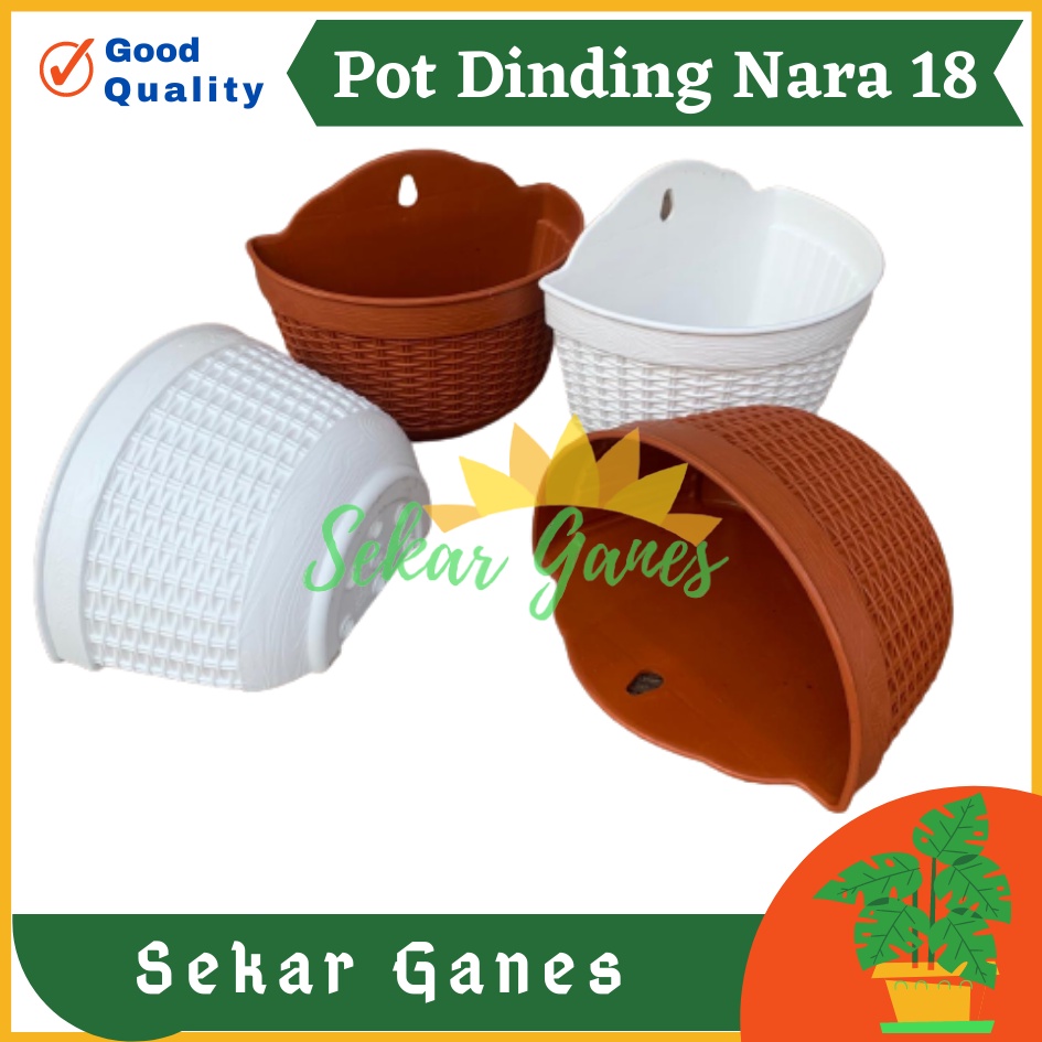 Pot Dinding Nara 18 Putih Merah Bata Merah Coklat Terracota Terracotta Pot Dinding Tempel Tempel Dekorasi Bunga Hias Unik Panjang Kecil Rotan Gantung Pagar Murah Grosir