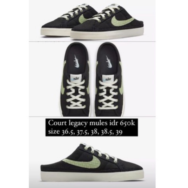 nike bnib court legacy mules