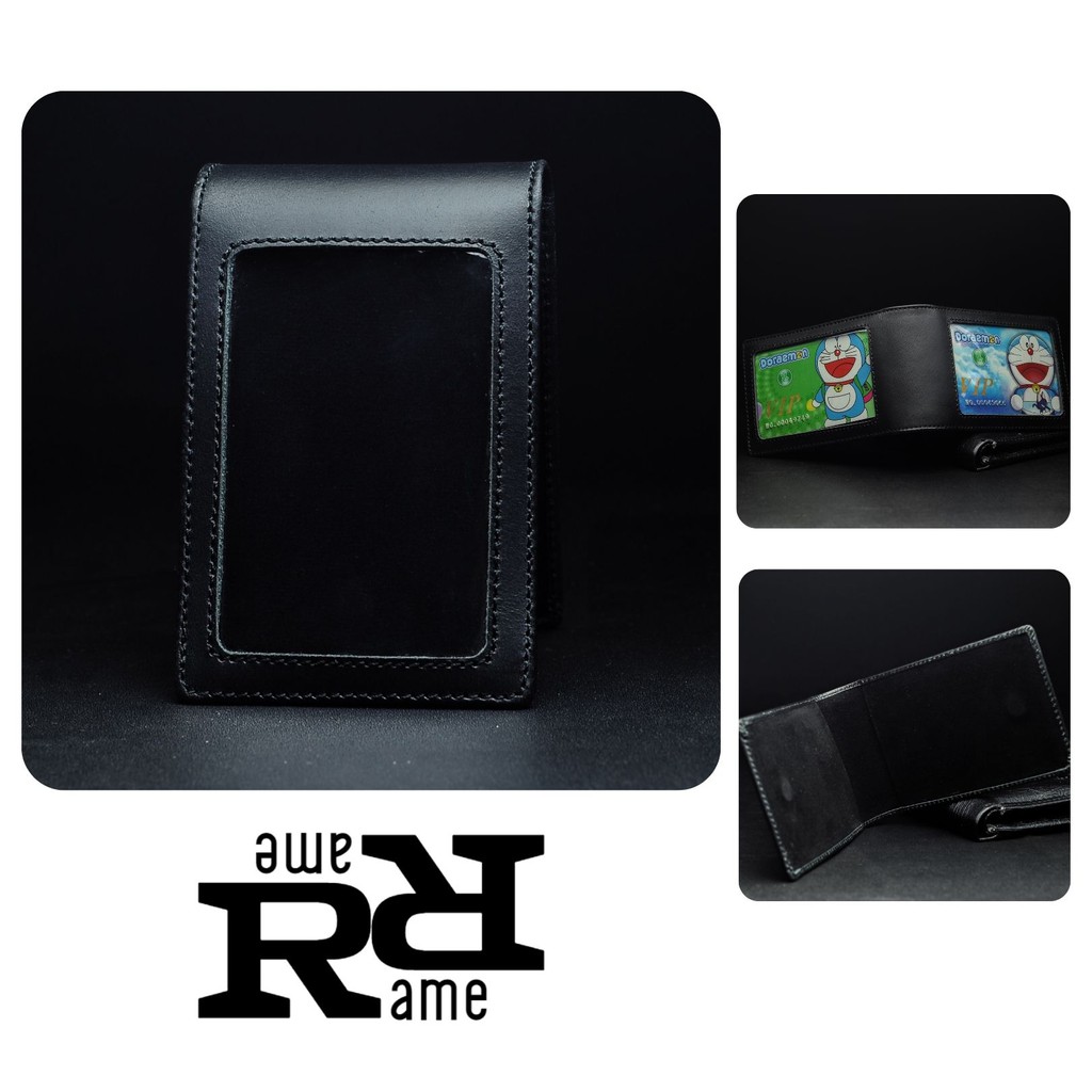 

Id Card double Magnet Kulit Asli