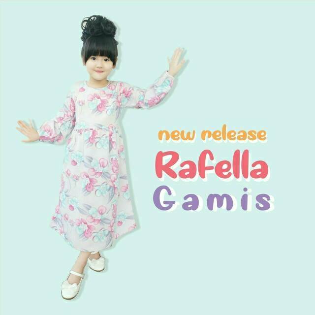 Gamis rafella bahan wolfis gamis motif anak babydoll murah