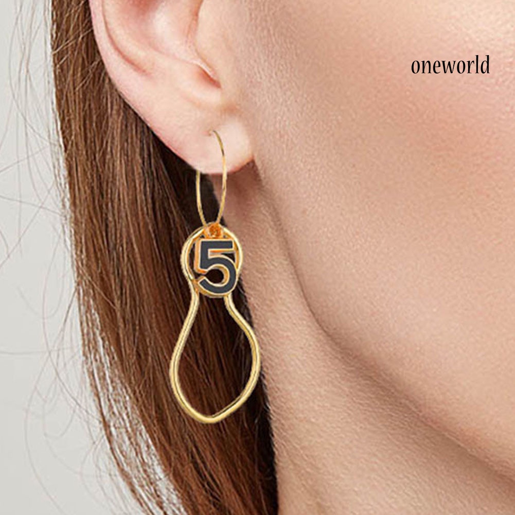 OW@ Fashion Women Hollow Square Bee Cherry Rose Long Dangle Hoop Earrings Jewelry 