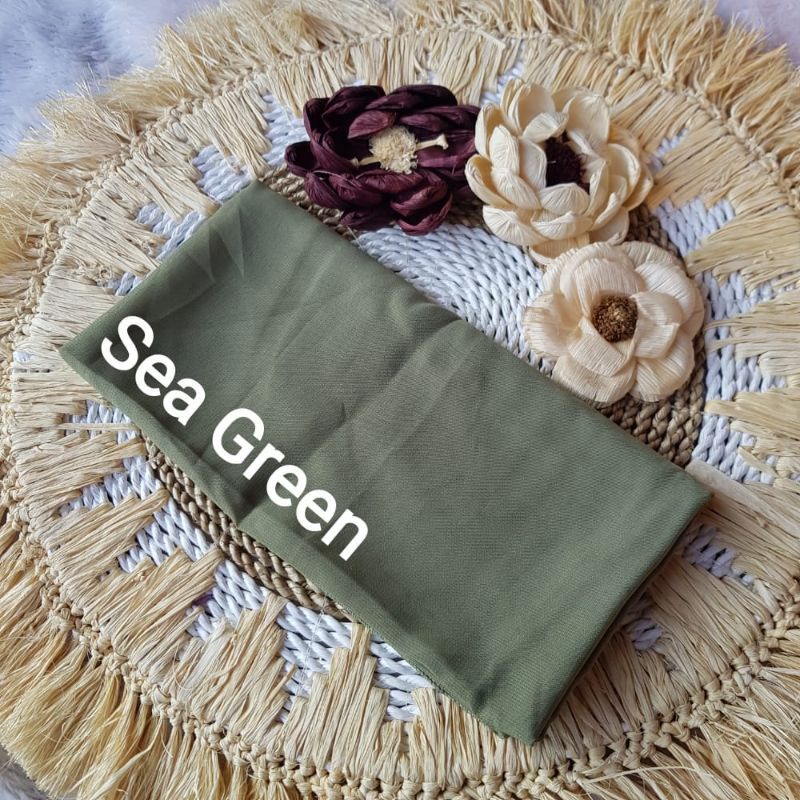 hijab BELLA SQUARE Pollycotton premium-SEA GREEN