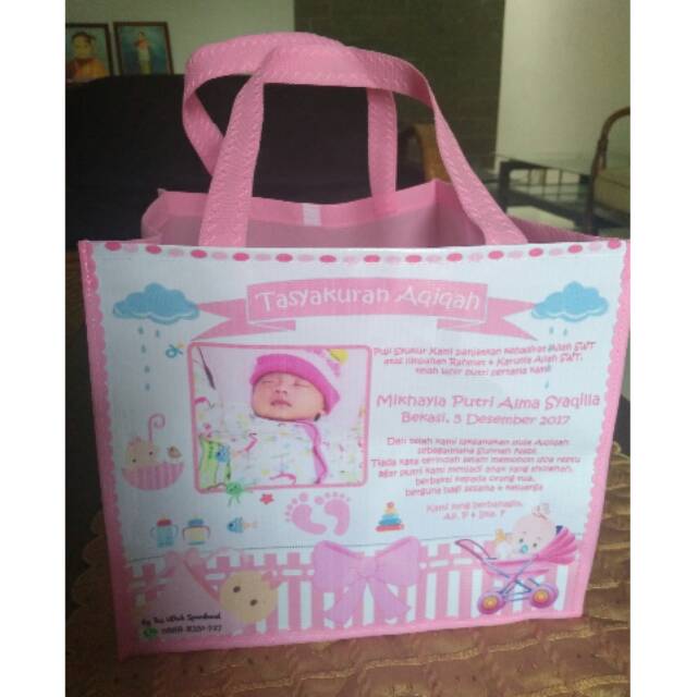 

Tas aqiqah pink 23*23*20