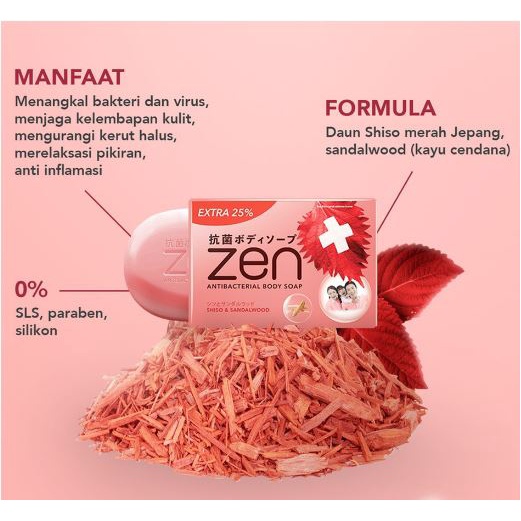 TBMO Sabun Zen Antibacterial Isi 4 Isi 3 / Sabun Mandi Zen