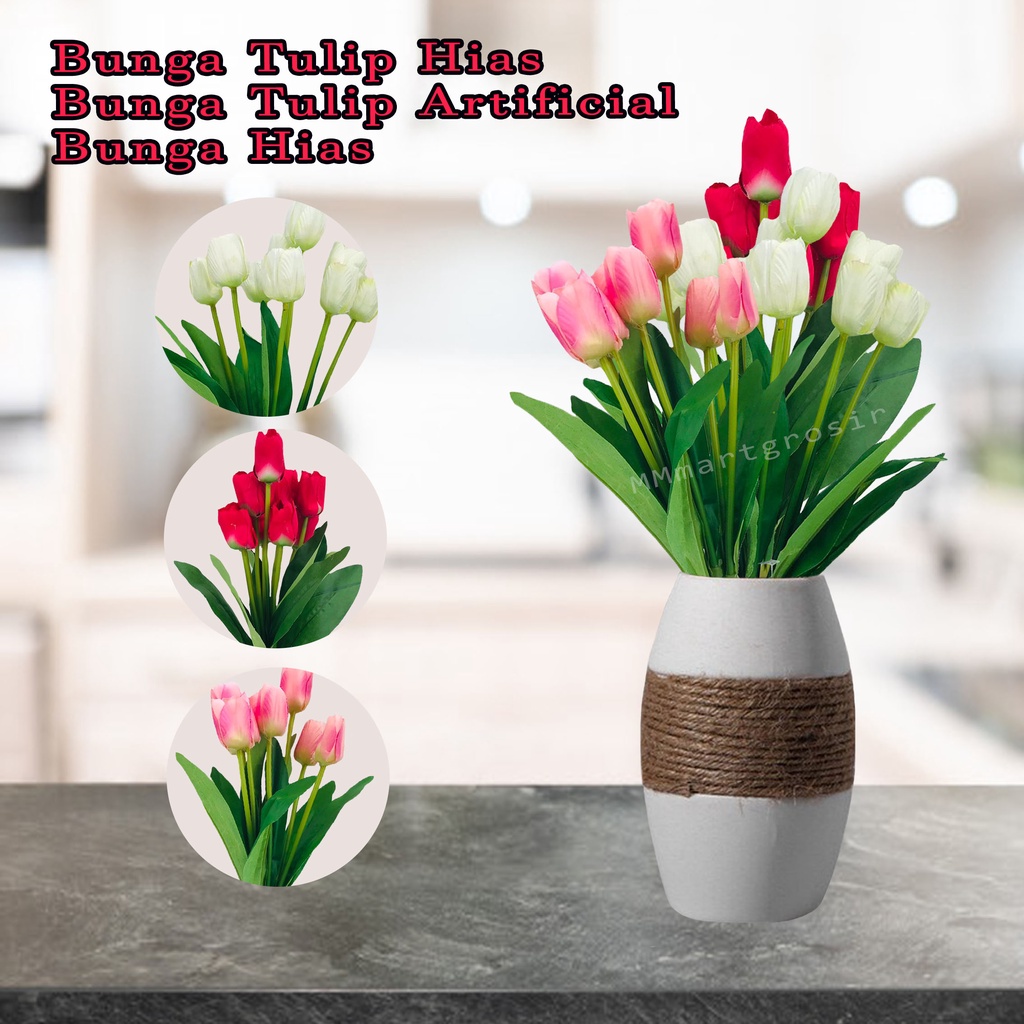 Bunga Tulip Hias/ Bunga hias/ Bunga Tulip Artificial / Bunga Hias
