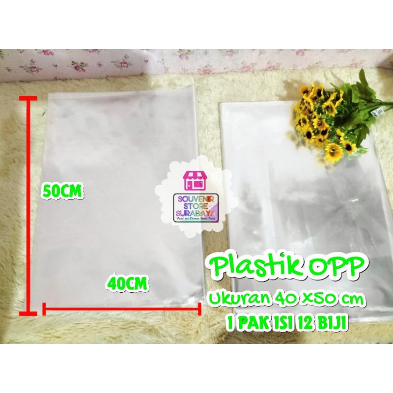 Plastik OPP polos ukuran 40 x 50 cm || Plastik OPP || Plastik Tas || Plastik Souvenir || Plastik ukuran 40cm
