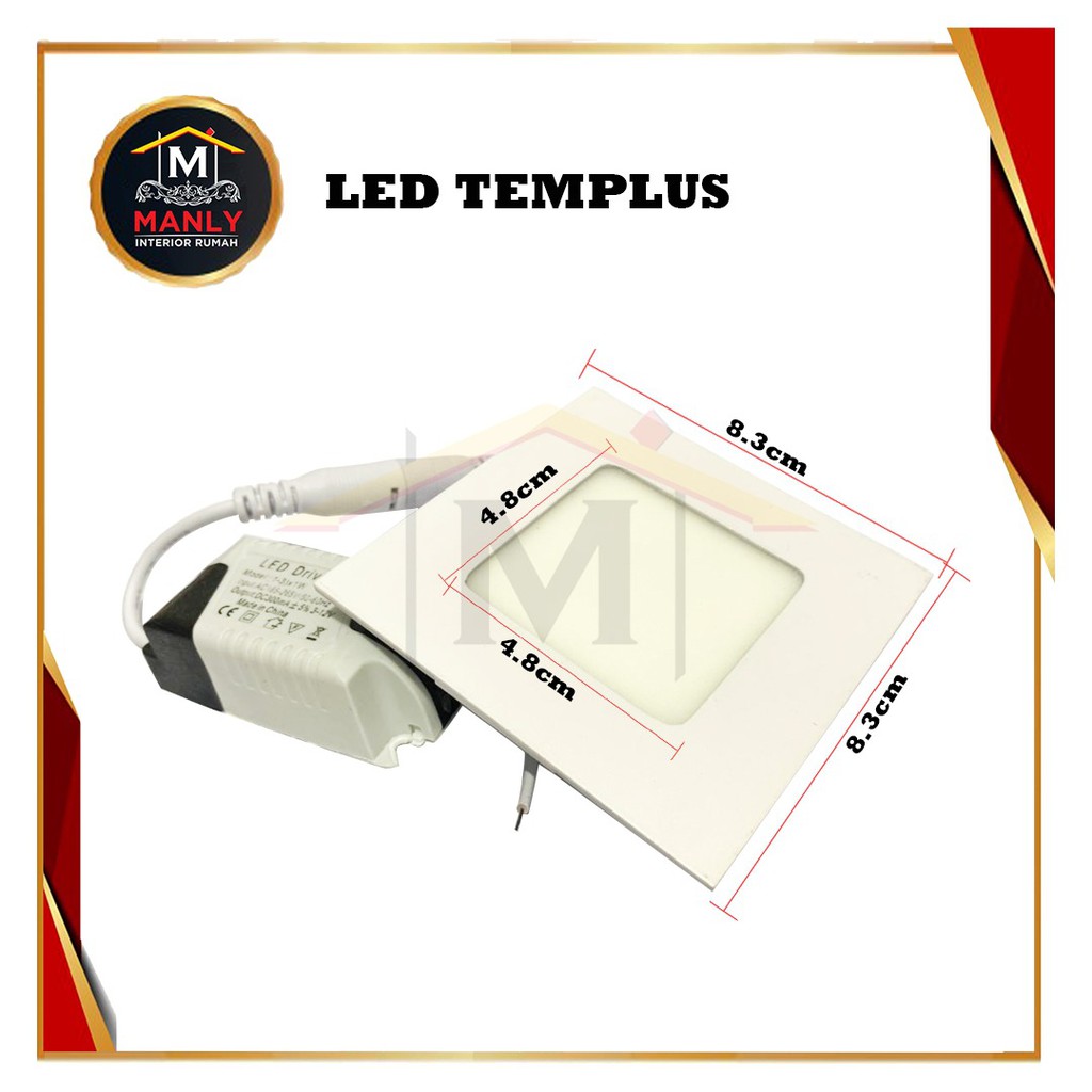 Lampu Downlight Panel Led Spot 3W Mata 3 Lampu Plafon Spotlight Down Light Spot