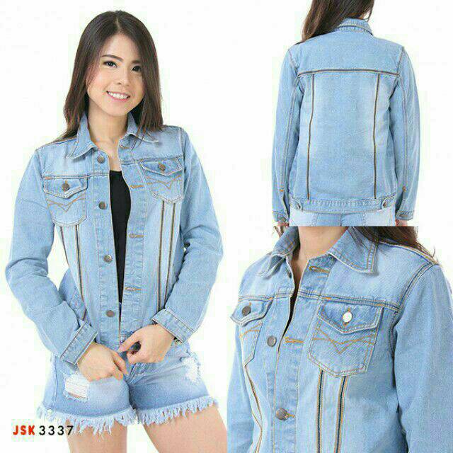 88 Model Jaket Levis Wanita Terbaru