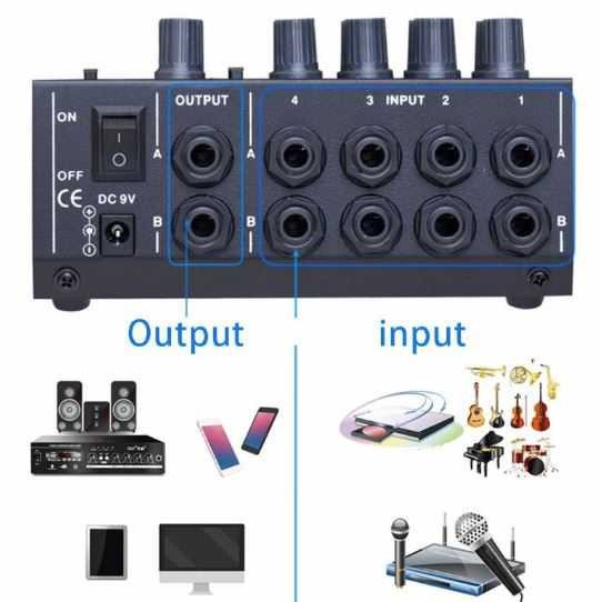 Terlariss !! Ammoon Professional Console Karaoke Mixer 8 Channel Input Mic - AM-228