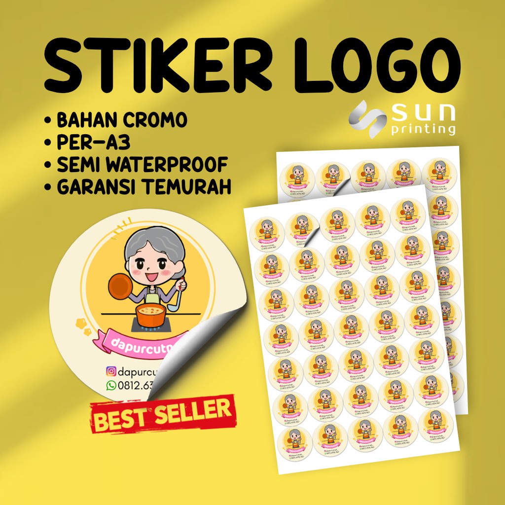 

STIKER LOGO CUSTOM ( BAHAN CROMO ) PER-A3 | SUN PRINTING