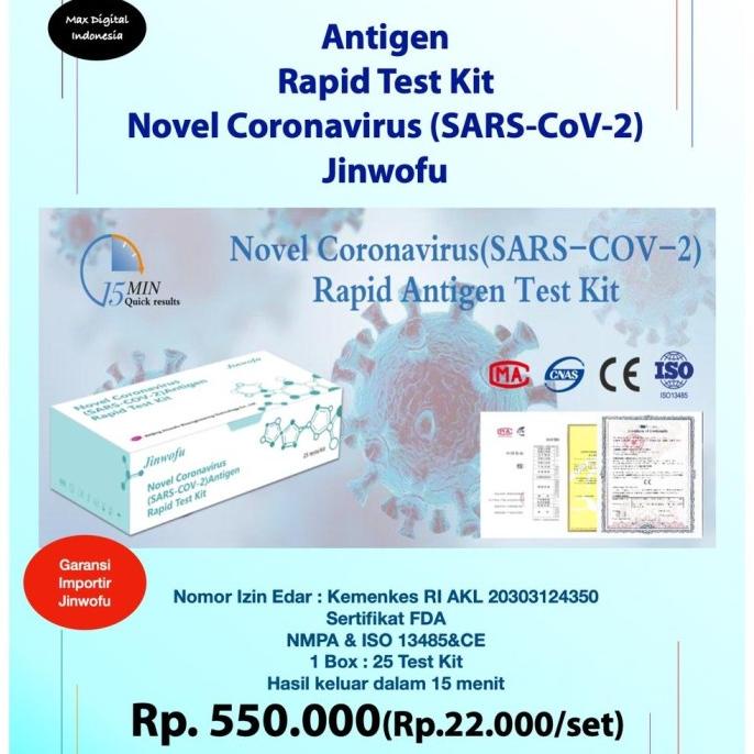Ready Stock Antigen Rapid Test Kit - Jinwofu Dwinopraka