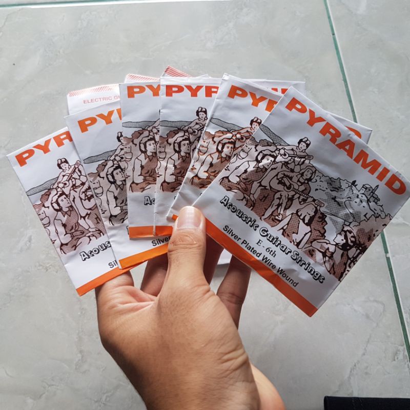 COD$$Senar Gitar String Akustik Pyramid Original Premium 1 Set(beli 20 set bonus 1set) no1-6