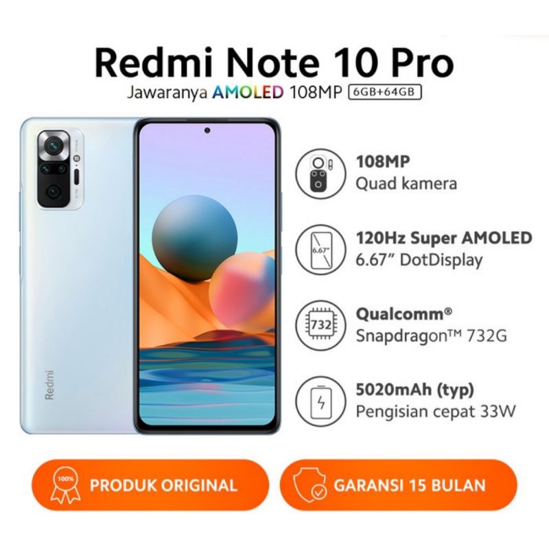 Xiaomi Redmi Note 10 Pro 6/64GB Glacier Blue