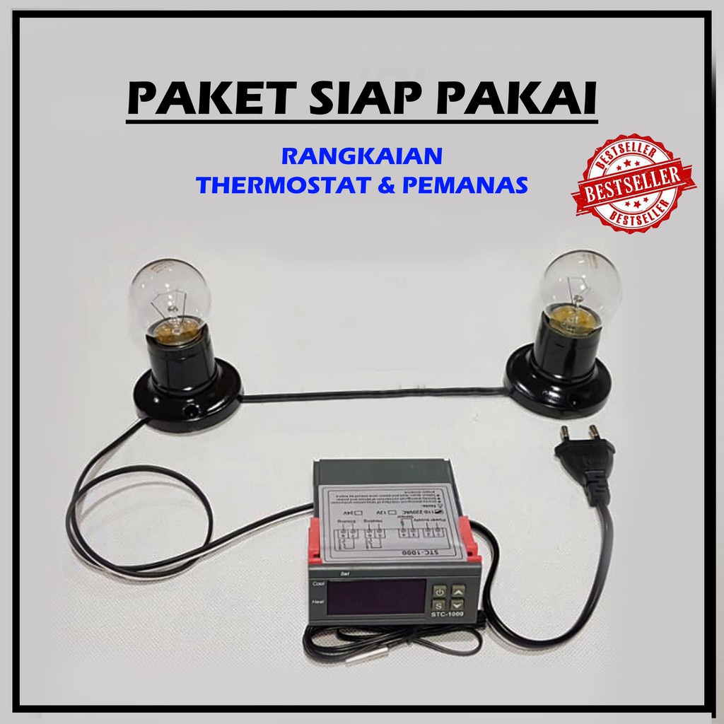 Paket Siap Pakai 2P STC Thermostat Termostat Pemanas Mesin Tetas Telur